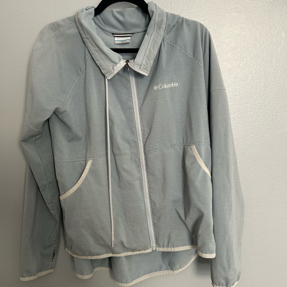 Columbia Soft Blue Zip-Up Jacket